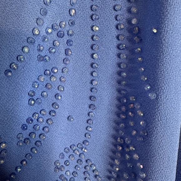 R&M Richards Blue Cape Jacket with Embellishments 90s - Picture 5 of 8